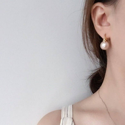 Celine Pearl Earrings Man-made Pearls - Zafari Studio Jewelry
